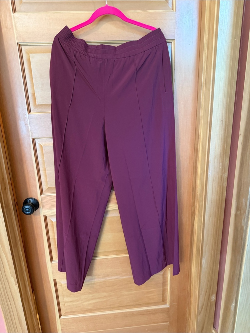 lululemon athletica Wide-Leg Pull-On Pants in wine